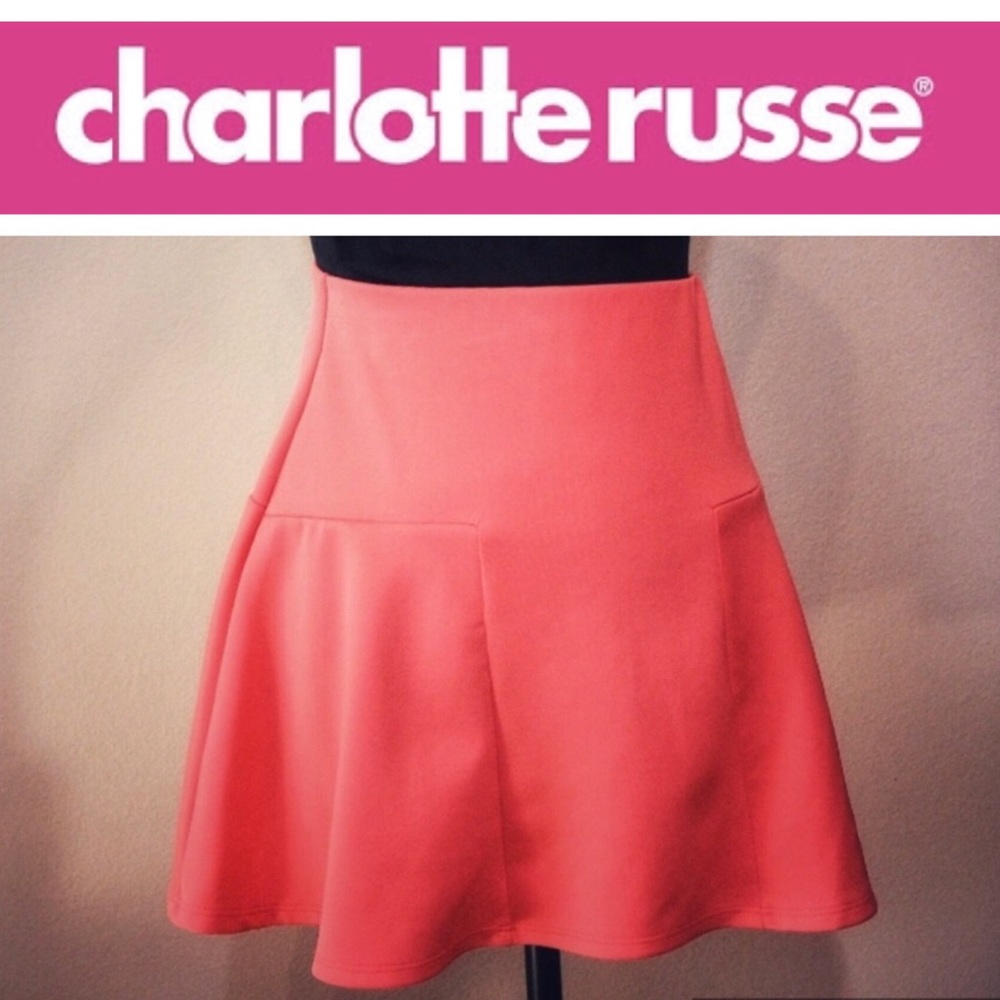 Mini Skirt A-Line Coral Charlotte Russe (small)